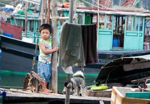 Những đứa trẻ bị thất học, vất vưởng nơi bến cá - 8