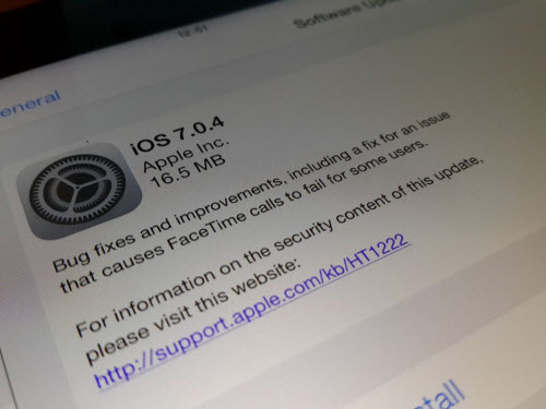 Đã có bản cập nhật iOS 7.0.4 - 1