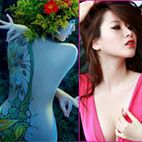 Bạn trẻ - Cuộc sống - Dung nhan hot girl nghiện body painting