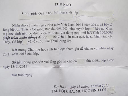 Thư ngỏ 20/11 'có điều kiện'… khó nghĩ - 1