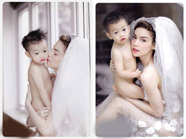 Bộ ảnh 1: Hà Hồ chụp ảnh cưới cùng con trai
