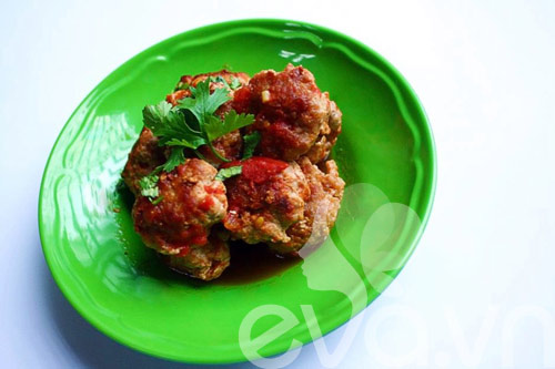 Thịt viên xốt cà chua nóng hổi cuối tuần - 5