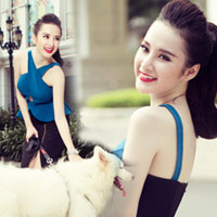 - Angela Phương Trinh quyến rũ bên thú cưng