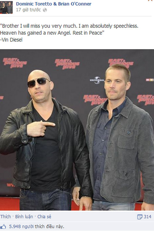 Tình huynh đệ của Paul Walker và Vin Diesel - 5