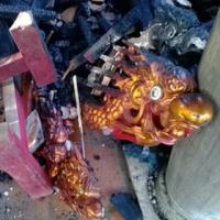 Tin tức trong ngày - Cảnh tan hoang sau vụ cháy đền thờ Lê Lai