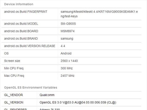 Galaxy S5 lộ điểm benchmark màn hình siêu khủng - 2