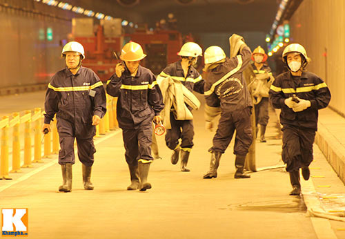 Diễn tập PCCC, cứu hộ tại hầm vượt sông Sài Gòn - 3