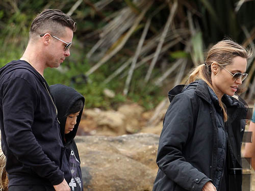 Angelina Jolie, Brad Pitt cùng 6 con tắm nắng - 6