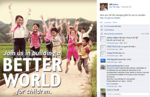Bill Gates đăng hình dây điện và trẻ em Việt Nam gây "sốt" - 1