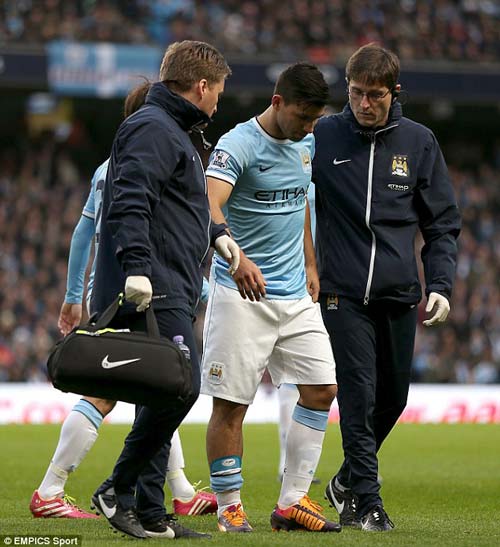 Man City mất Aguero 6 tuần - 1