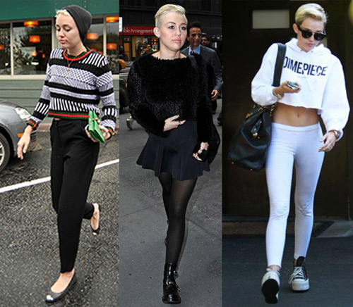 "Soi" Miley Cyrus diện crop top ngày đông - 5