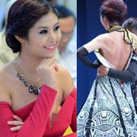 Xu hướng thời trang - Ngọc Hân "ngập lụt" với sự cố trang phục