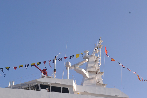 Chùm ảnh: Tàu cảnh sát biển 8002 trước giờ hạ thủy - 9