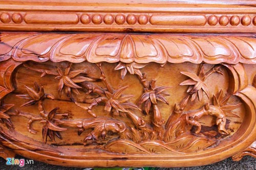 Sập gỗ mun nguyên khối giá hơn nửa tỷ đồng - 5