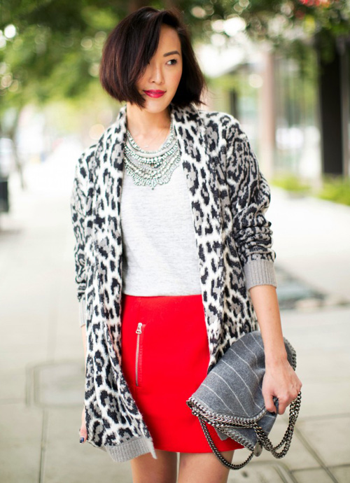 Học tín đồ diện họa tiết da báo tới công sở - 12