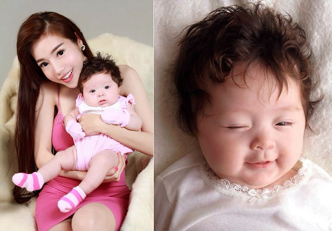 Elly Trần tuy chưa kết hôn với bạn trai người ngoại quốc nhưng sớm có em bé kháu khỉnh.

