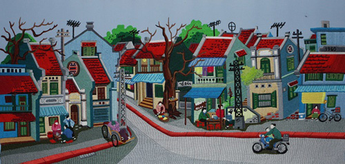 Dệt tình yêu Hà Nội bằng tranh thêu - 5