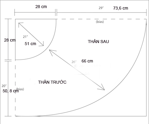 May chân váy lệch vạt cực mốt siêu dễ - 2