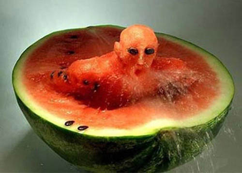 Nghệ thuật điêu khắc trên dưa hấu quá đỉnh - 2