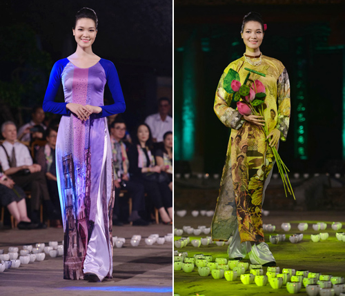 Hoa hậu Thùy Dung lung linh cùng áo dài - 5