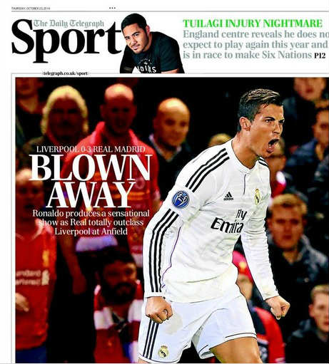 Báo chí Anh "ngả mũ" trước Ronaldo xuất sắc - 1