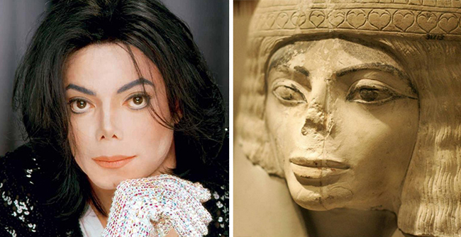 Micheal Jackson và những bức tượng người Ai Cập cổ
