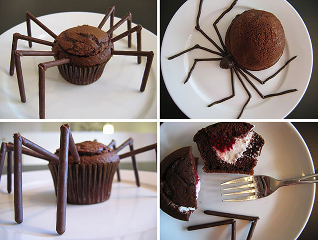 Cupcake hình nhện
