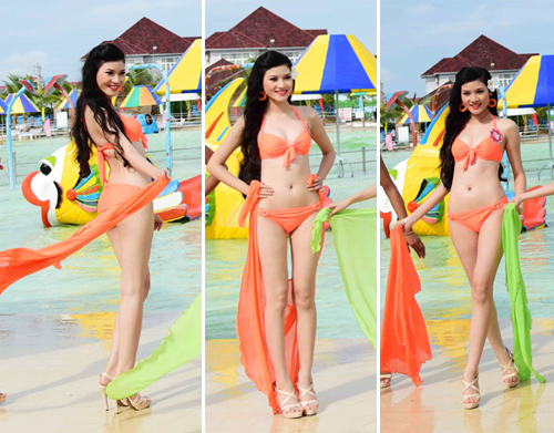 Ứng viên HHVN diện bikini "đốt nóng" biển Bạc Liêu - 3