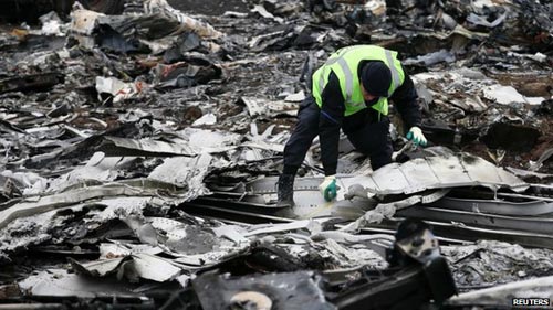 Vụ MH17: Bắt đầu thu dọn mảnh vỡ máy bay rơi - 1