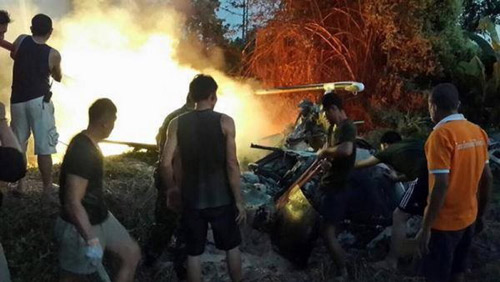 Thái Lan: Rơi trực thăng quân sự, 9 quân nhân tử nạn - 1