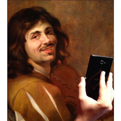 Khi người xưa "tự sướng" với điện thoại thời nay - 4