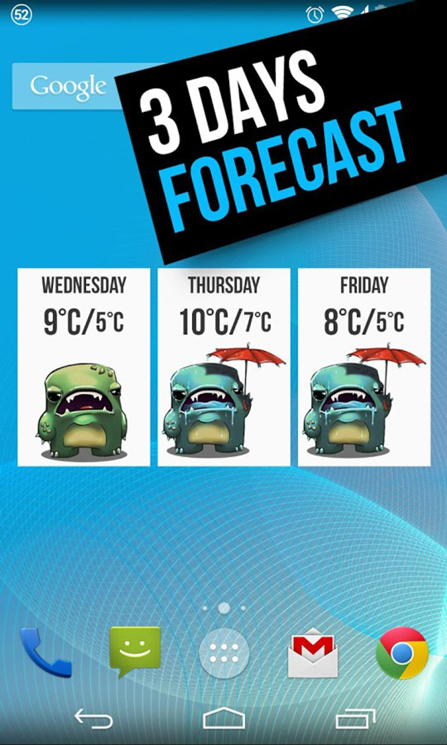 8. Grumpy Weather



Tải về: Android

Giá cả: Miễn phí
