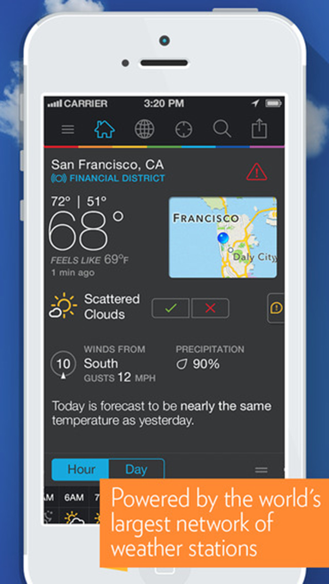 6: Weather Underground

Tải về: Android | iOS

Giá cả: Miễn phí
