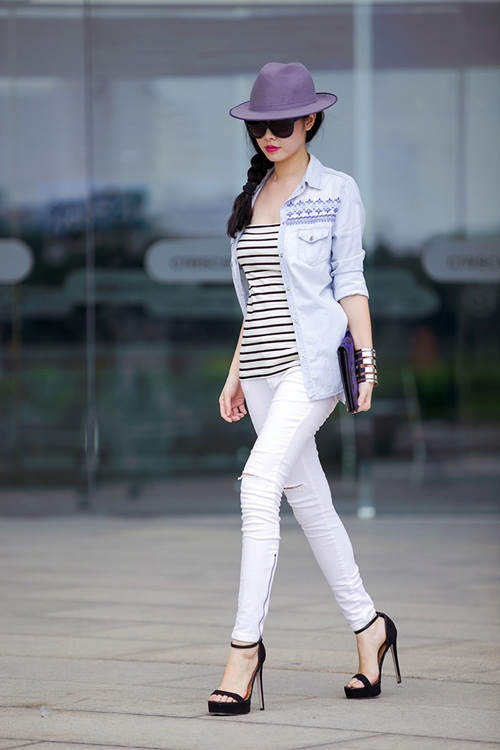Bà xã Đăng Khôi "gây thương nhớ" vì xuống phố quá đẹp - 2