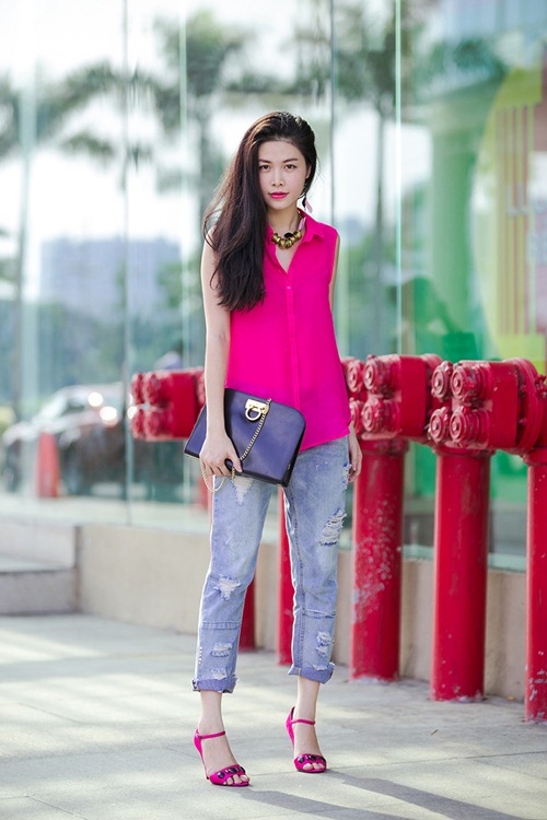 Bà xã Đăng Khôi "gây thương nhớ" vì xuống phố quá đẹp - 12