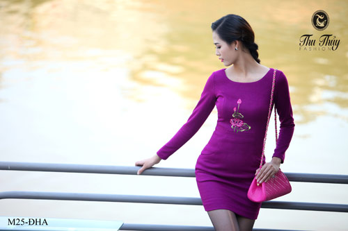 Đông quyến rũ với đầm len - 5