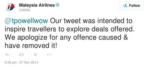 Malaysia Airlines lại khổ sở vì quảng cáo nhạy cảm - 1