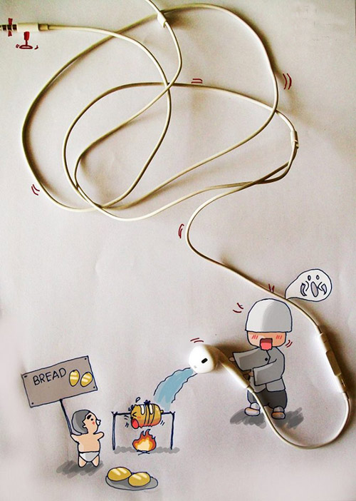 9x vẽ tranh “độc” từ vỏ hoa quả, kẹo mút - 4