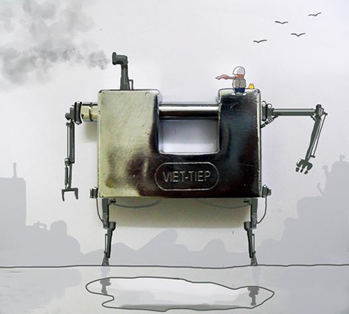 9x vẽ tranh “độc” từ vỏ hoa quả, kẹo mút - 4