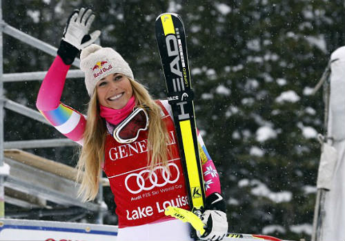 Bạn gái Tiger Woods tái xuất ở cúp trượt tuyết thế giới - 1