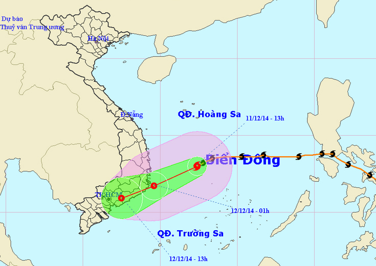 Bão số 5 gây mưa rất to cho các tỉnh từ Bình Định đến Ninh Thuận - 1