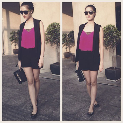 Hoa hậu Thùy Dung cá tính dạo bước trên phố Hà Nội - 8