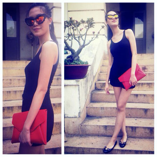 Hoa hậu Thùy Dung cá tính dạo bước trên phố Hà Nội - 9