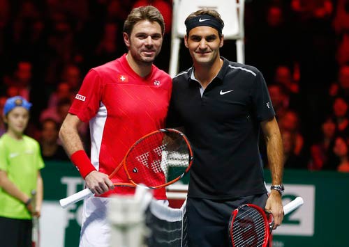 Trận đấu giá 850.000 bảng của Federer và Wawrinka - 1