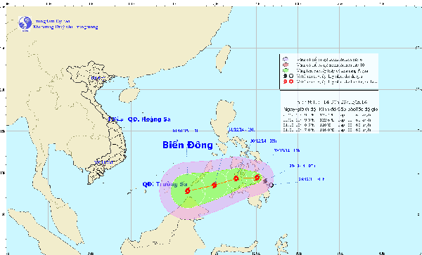 Xuất hiện bão mới ngoài biển Đông - 1