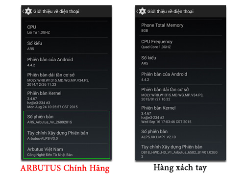 ARBUTUS công nghệ Nhật Bản nâng cấp phiên bản mới cho điện thoại AR5 - 2