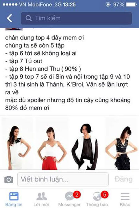 Top 4 Người mẫu Việt Nam &#34;khớp&#34; với kết quả đã rò rỉ - 1