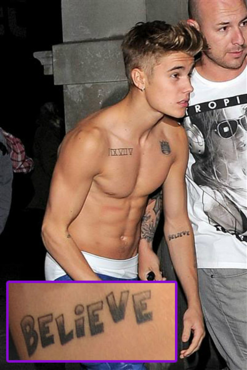 Khám phá những hình xăm khắp người Justin Bieber - 1