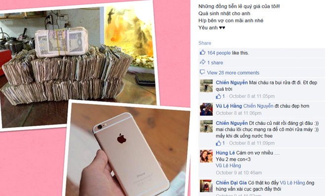 Người vợ trẻ tiết kiệm tiền lẻ mua iPhone 6 Plus tặng chồng - 1