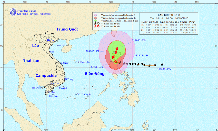 Siêu bão Koppu tấn công dữ dội Philippines - 1